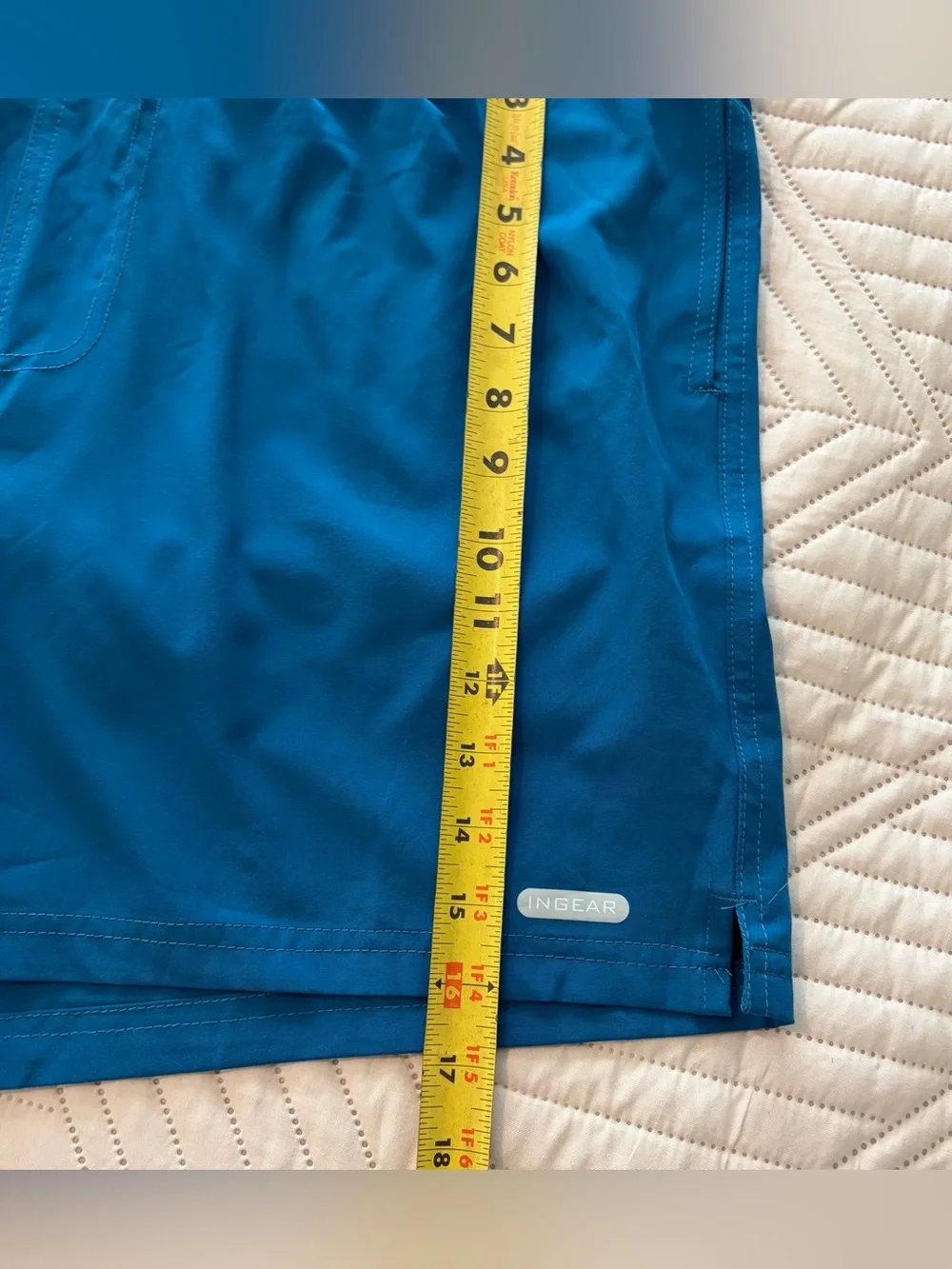 Ingear Men's Teal Swim Trunks with Contrast Drawstring Size XXL